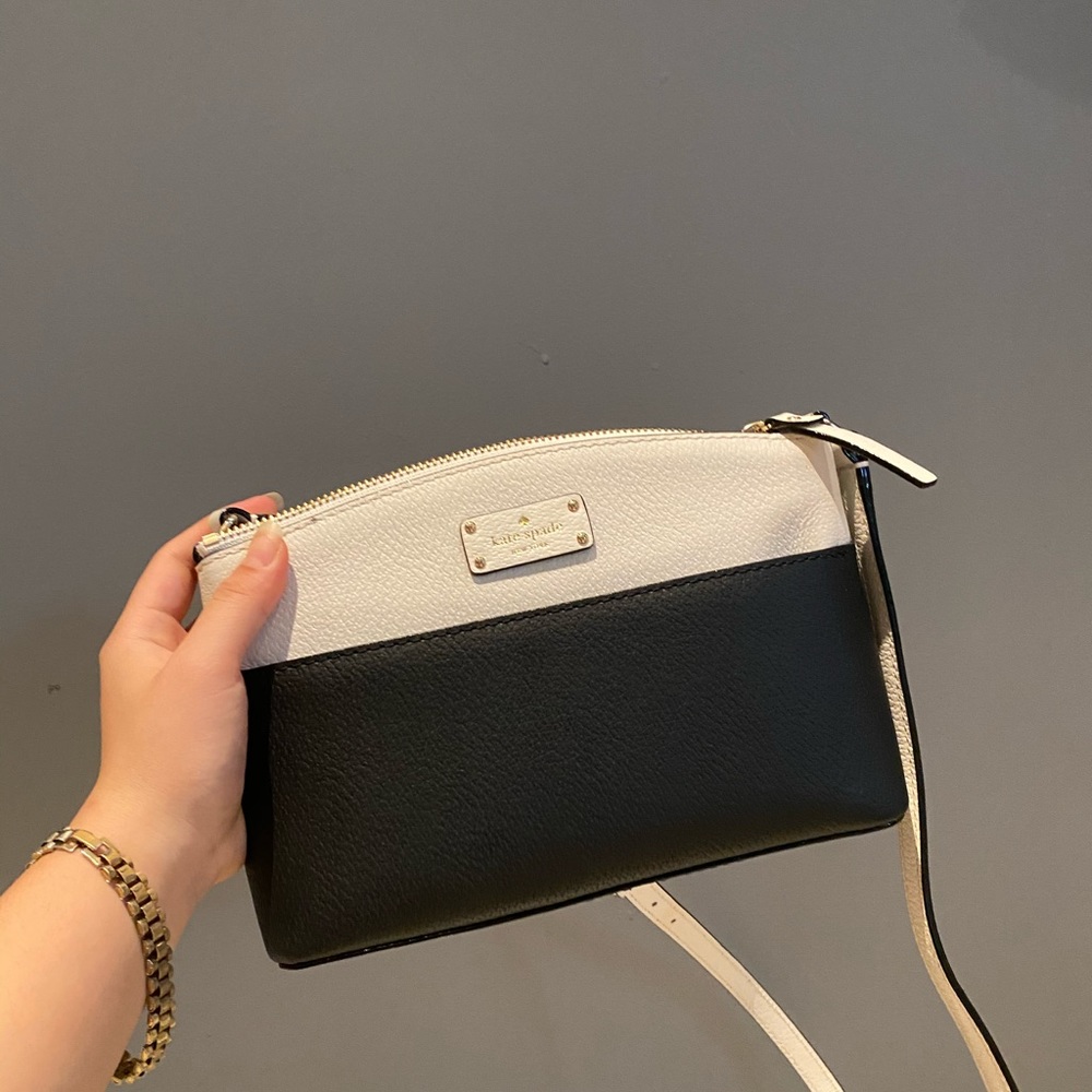 Kate Spade Black and White Colorblocked crossbody